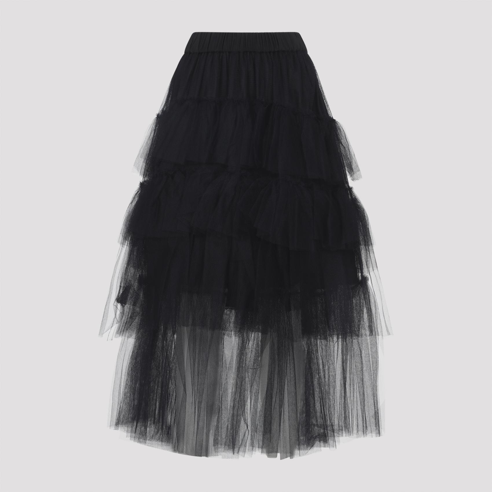 simone rocha long tutu midi skirt black nylon - women