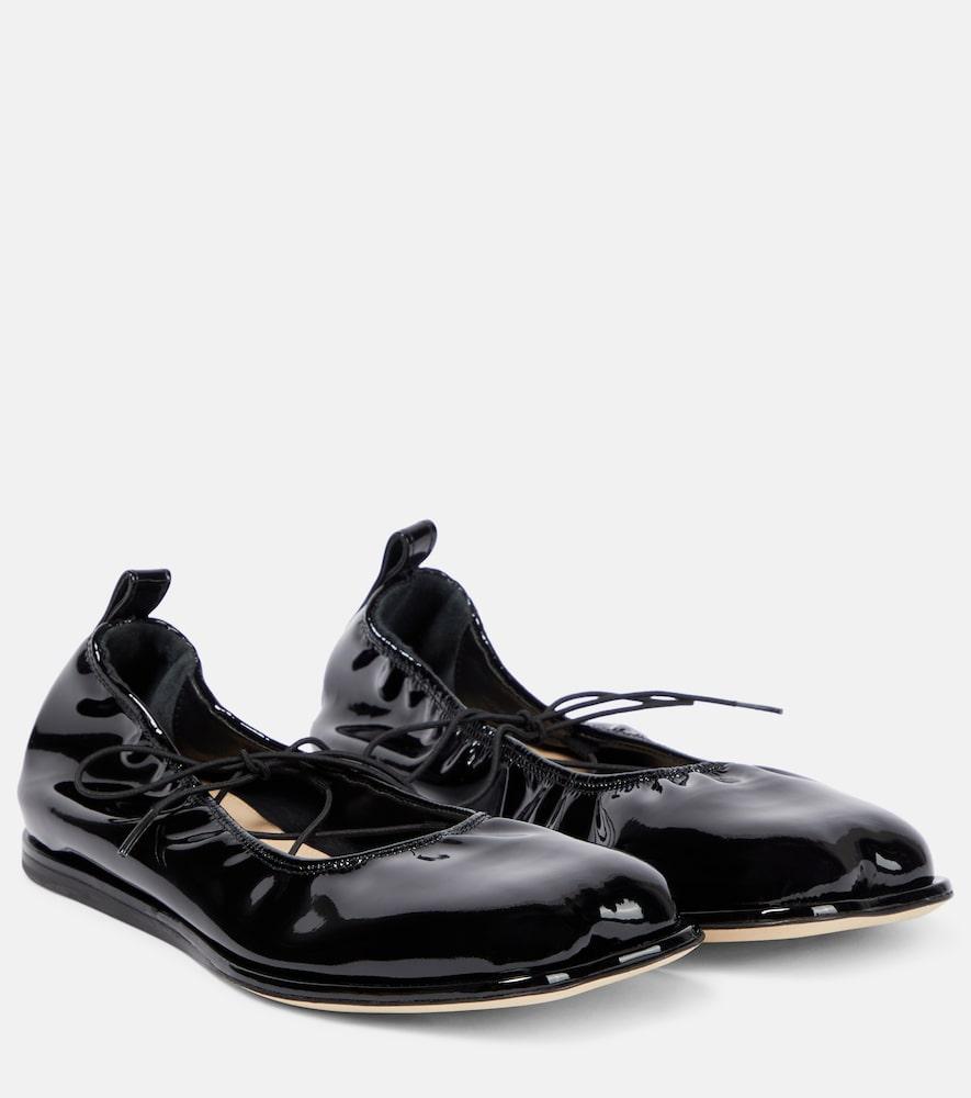 simone rocha patent leather ballet flats