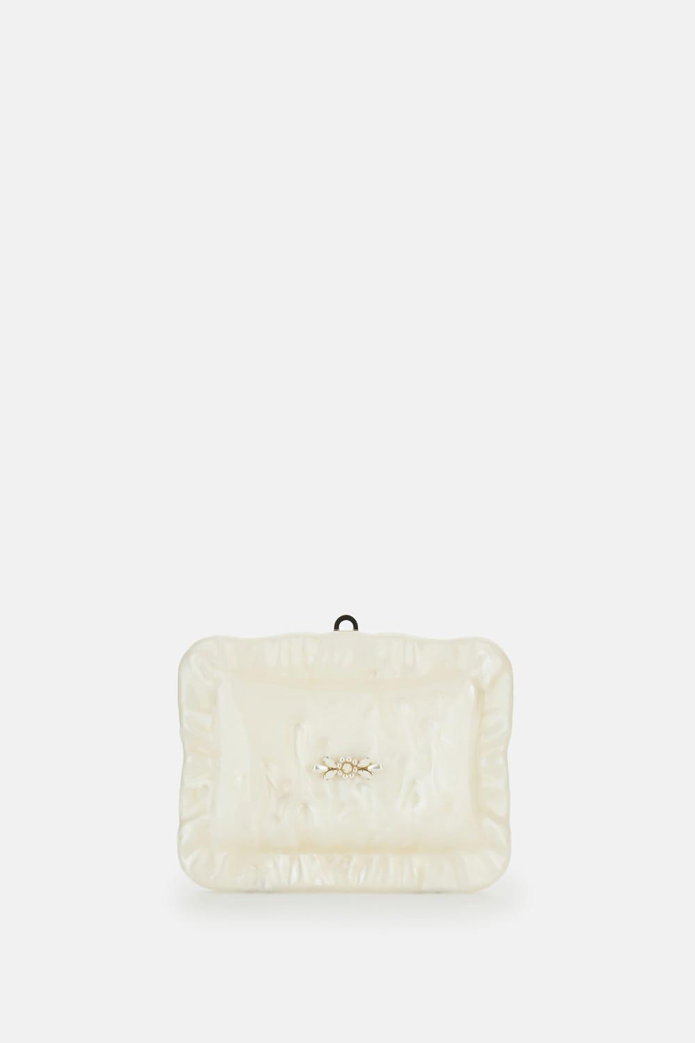 simone rocha pearl crossbody pillowcase bag w/ emb