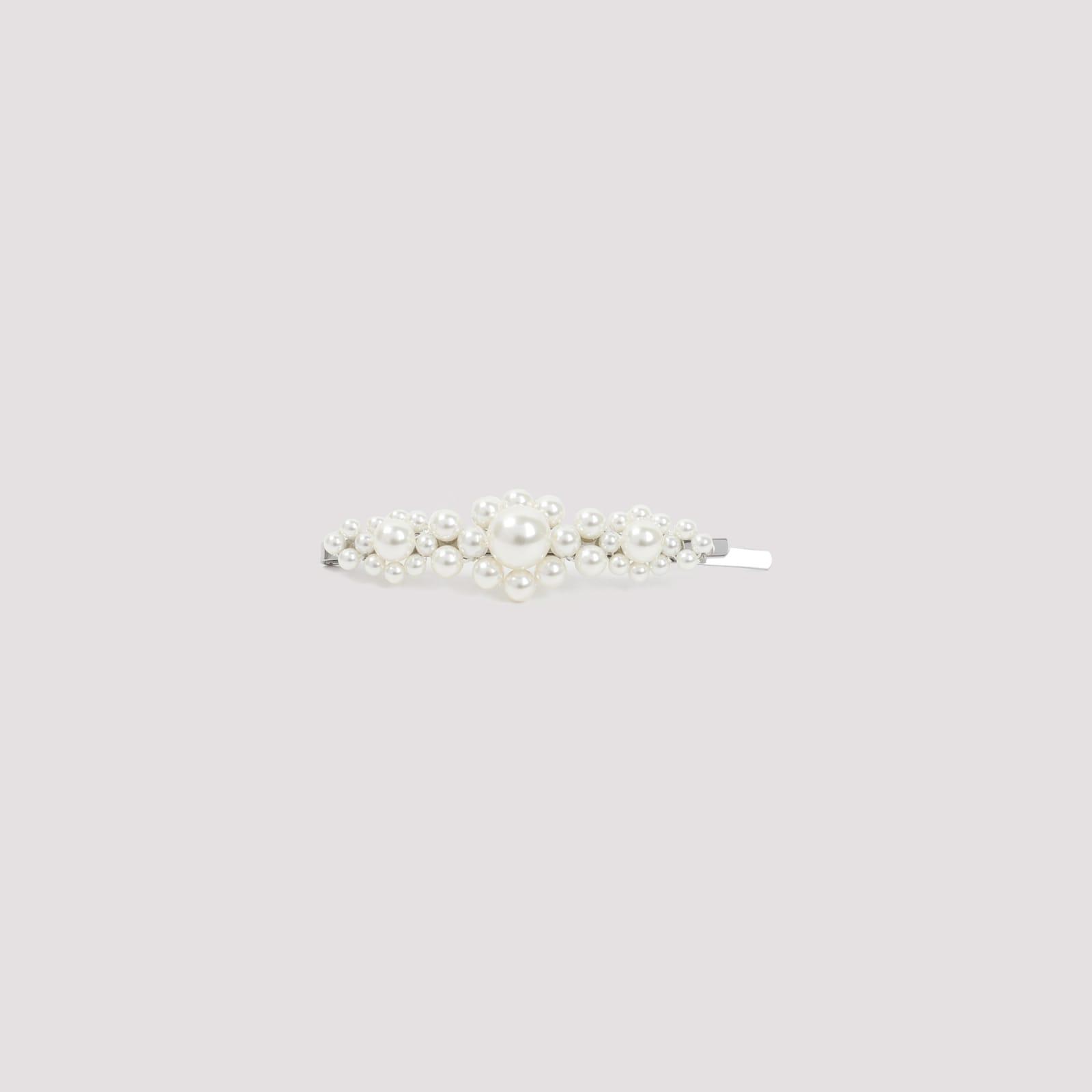 simone rocha pearl large flower hair clip