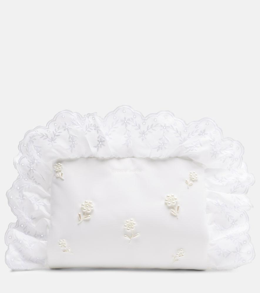 simone rocha pillowcase embellished ruffled clutch