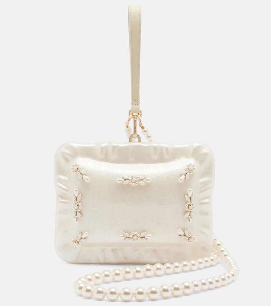 simone rocha pillowcase faux pearl clutch