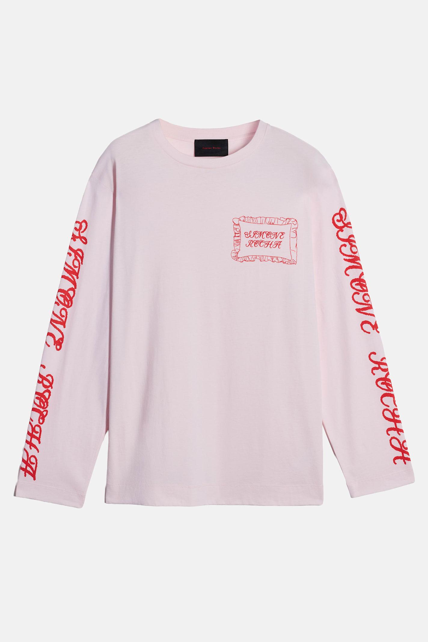 simone rocha pillowcase logo print long sleeve t-shirt