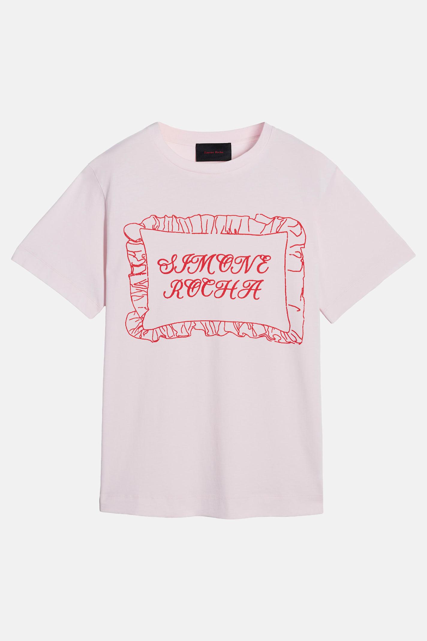 simone rocha pillowcase logo print t-shirt
