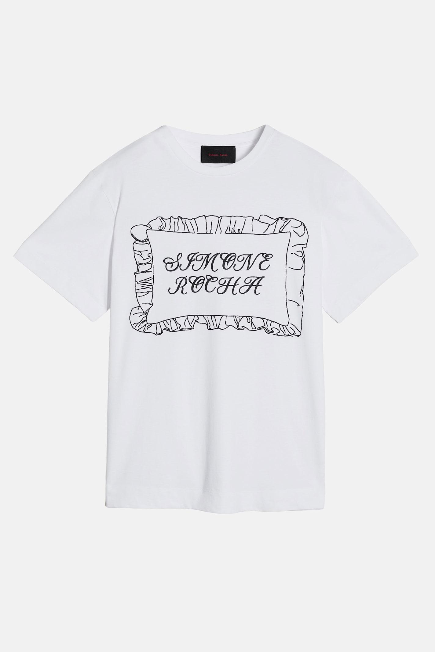 simone rocha pillowcase logo print t-shirt