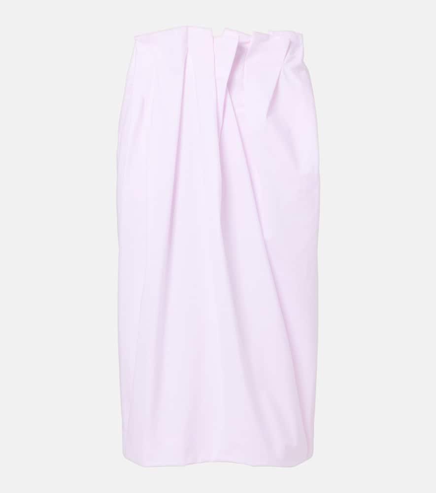 simone rocha pleated cotton pencil skirt