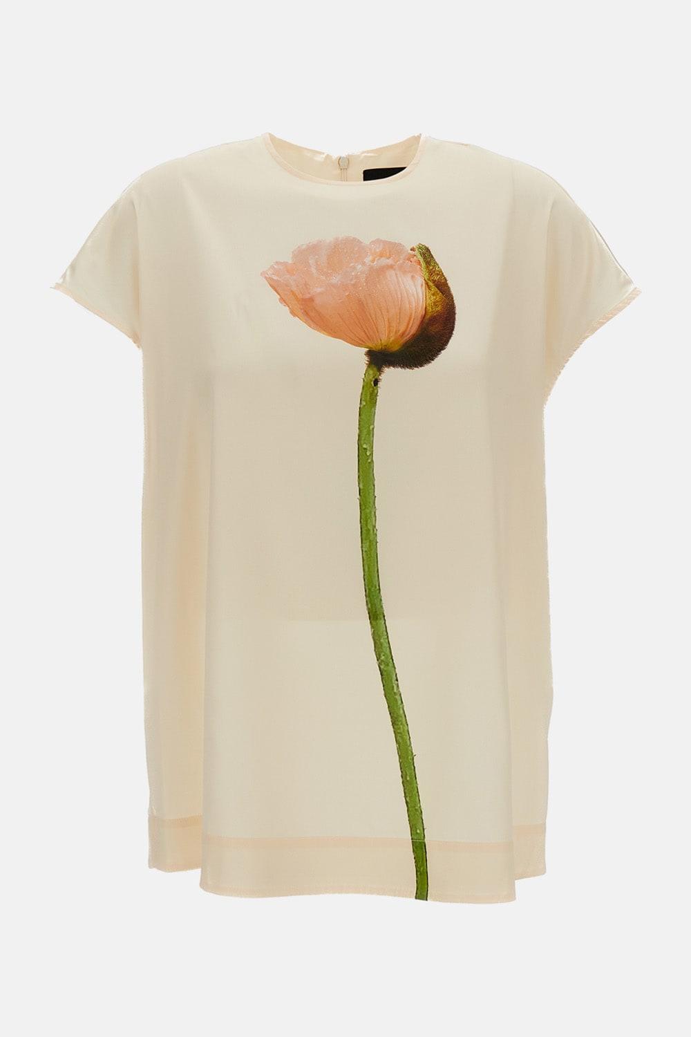 simone rocha poppy motif smock top