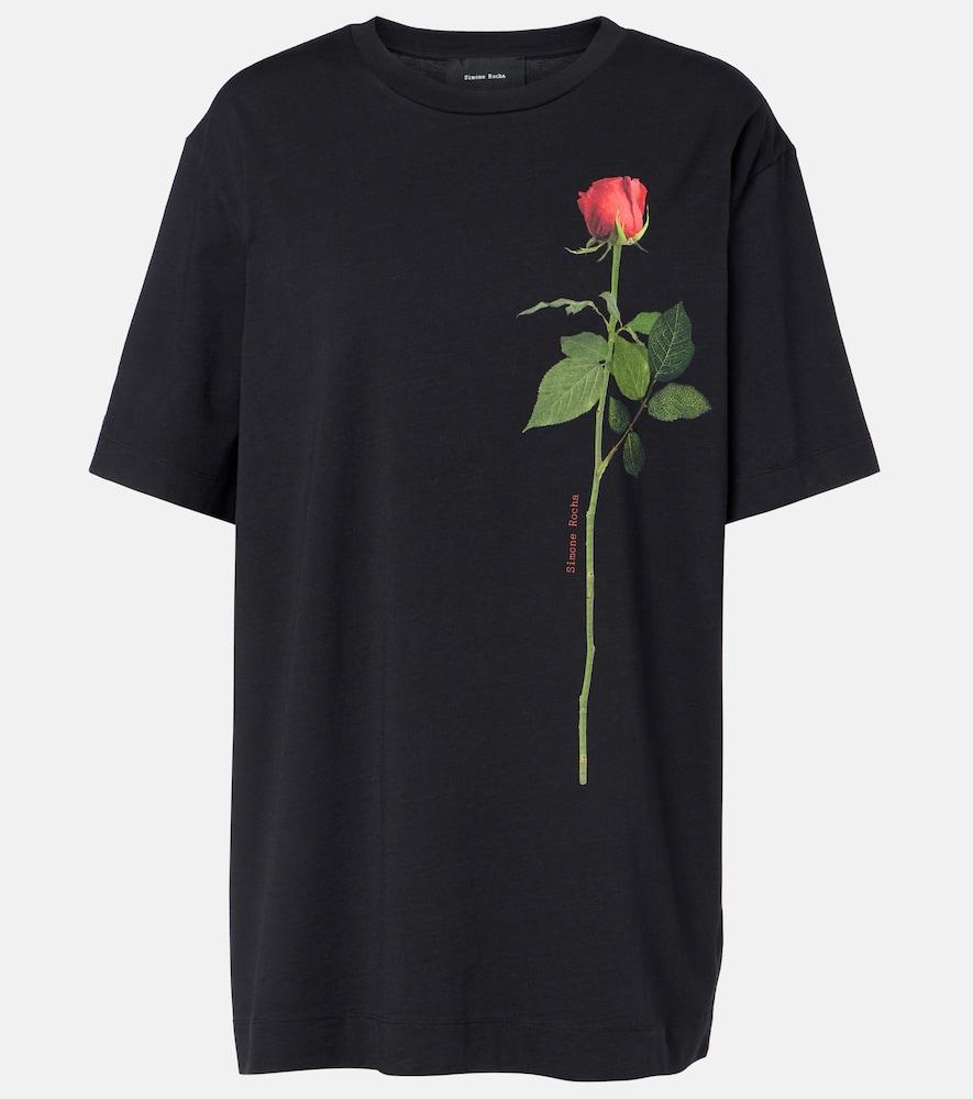 simone rocha printed cotton jersey t