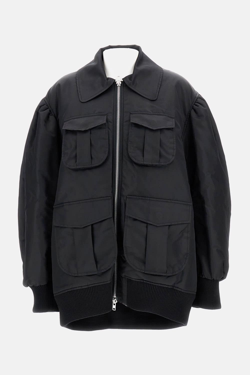 simone rocha puff sleeve multi pocket bomber jacket