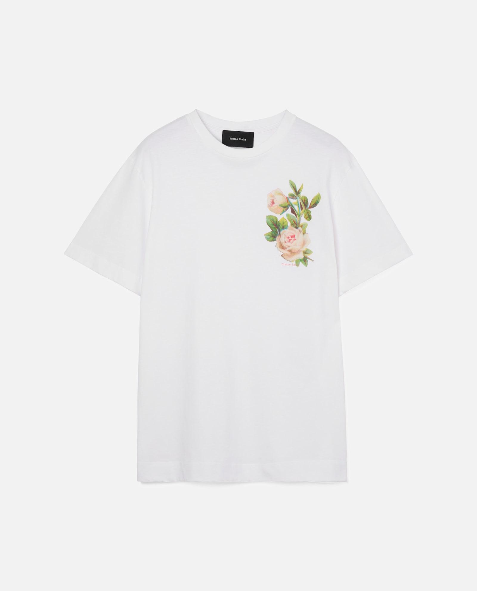 simone rocha rose banquet print t-shirt