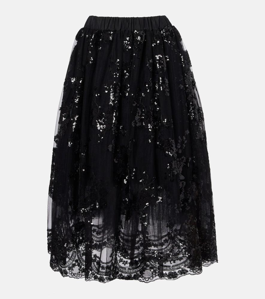 simone rocha sequined midi skirt