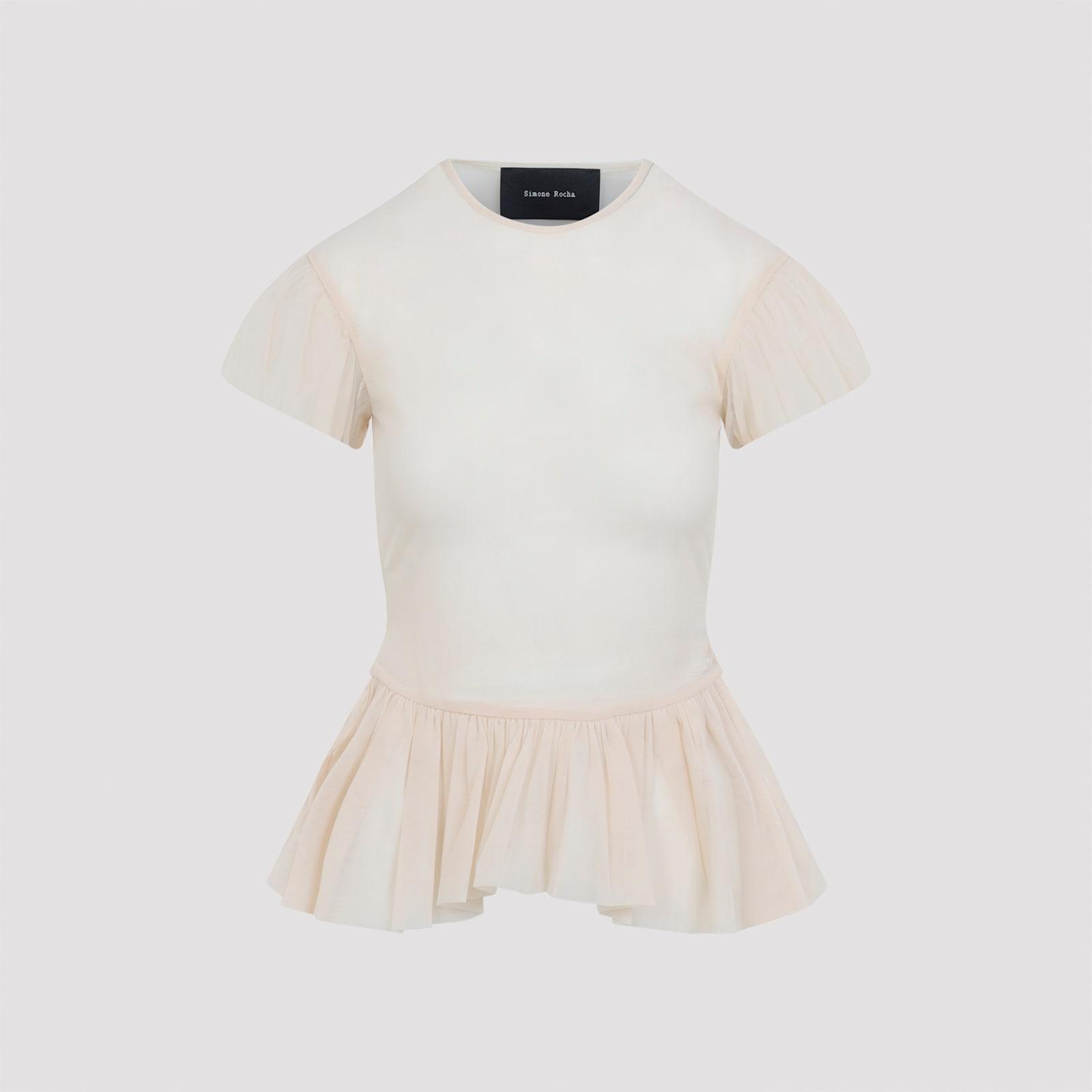 simone rocha sheer ballet peplum top
