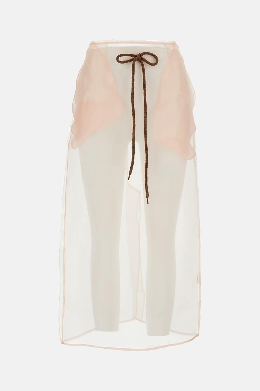 simone rocha sheer column midi skirt