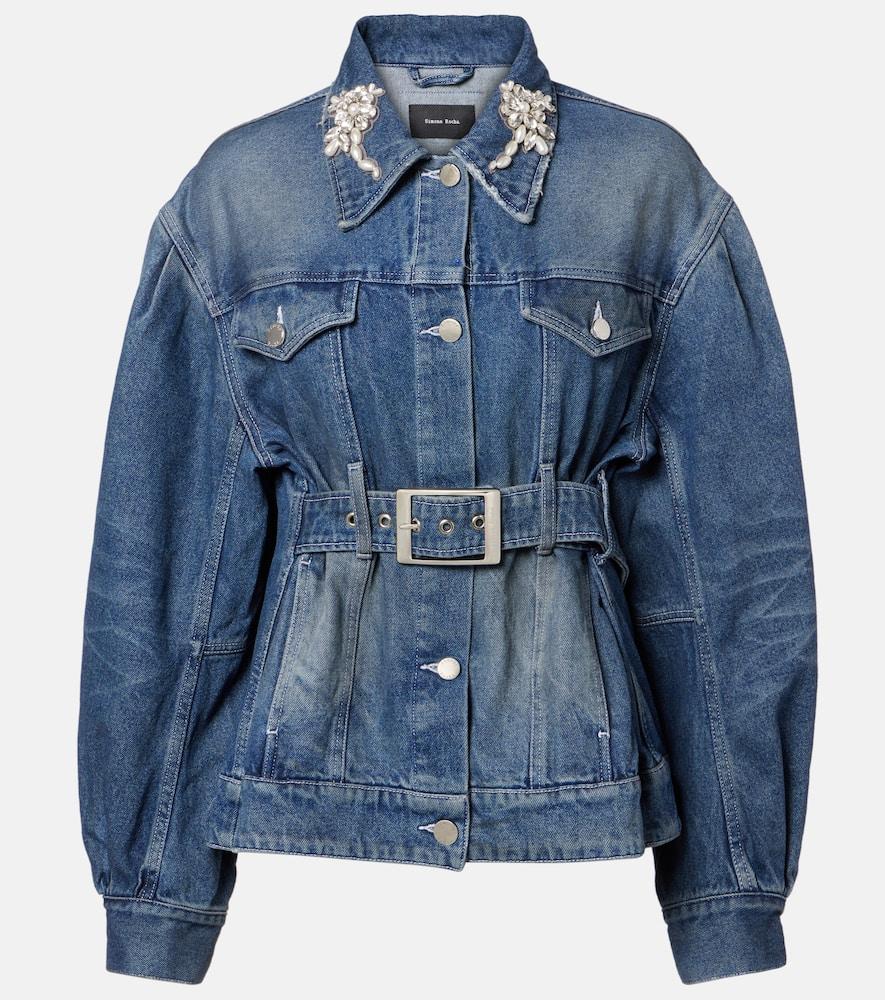 simone rocha turbo embellished denim jacket