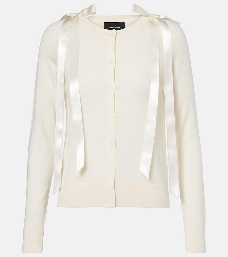 simone rocha wool and silk cardigan