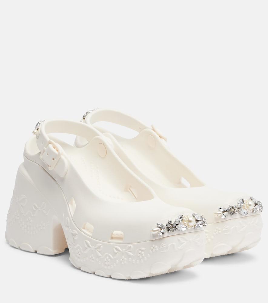 simone rocha x crocs embellished platform pumps