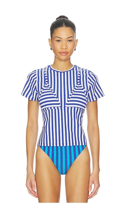 simonmiller bwai striped tee in blue.