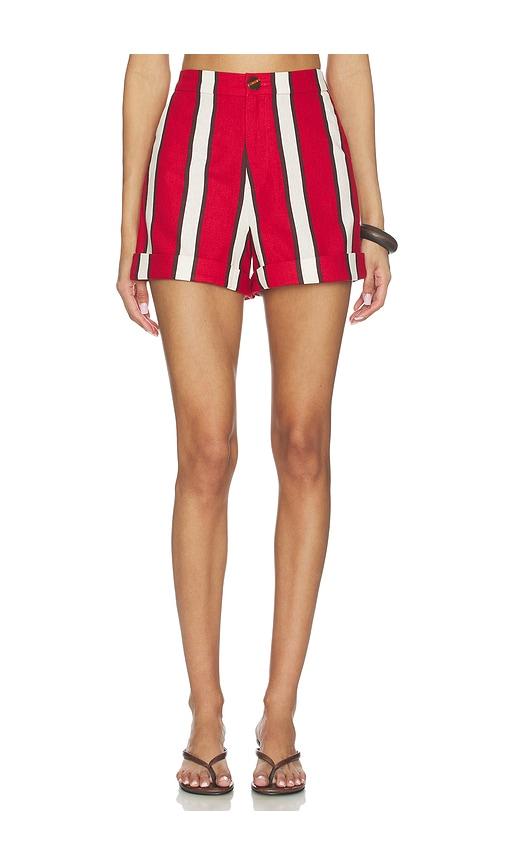 simonmiller como linen short in red.