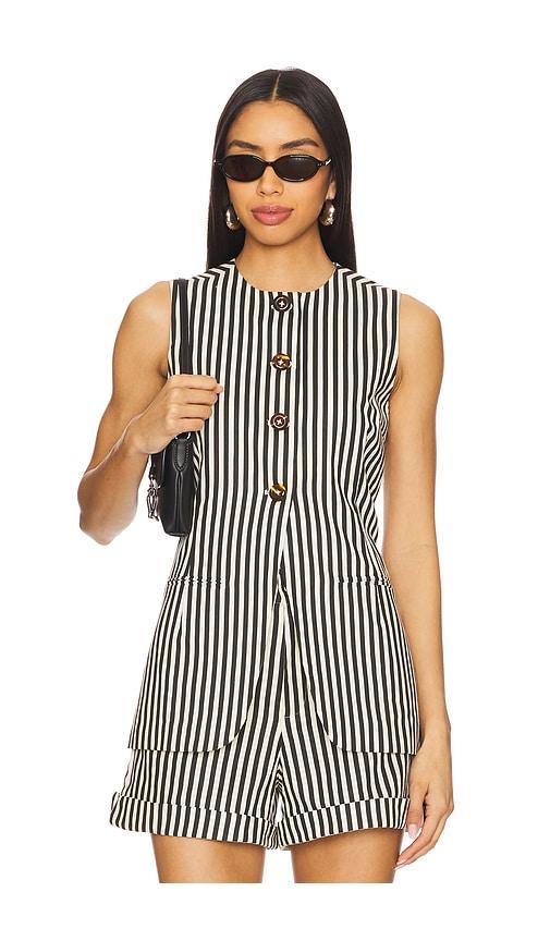 simonmiller del mar linen vest in black.