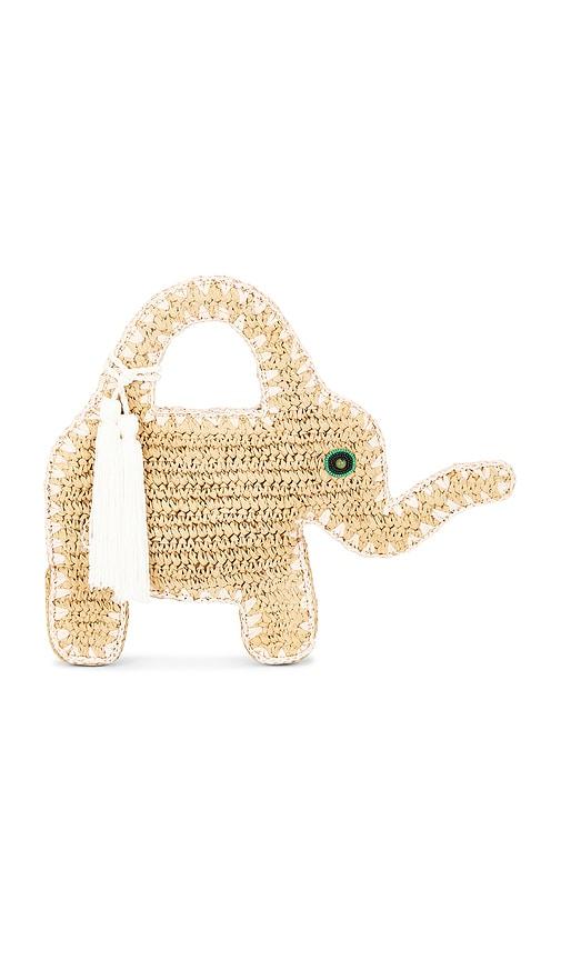 simonmiller elephant mini bag in beige.