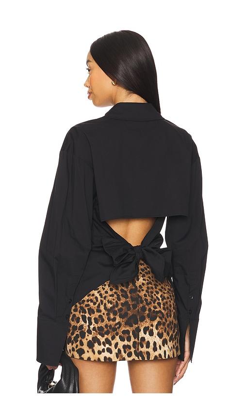 simonmiller loch button up shirt in black.