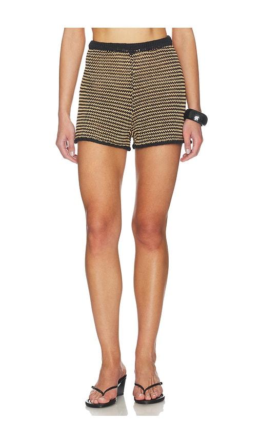 simonmiller marzo knit short in black,brown.