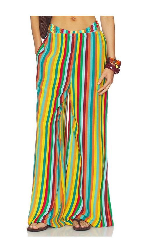 simonmiller nella crepe wide leg pant in green.