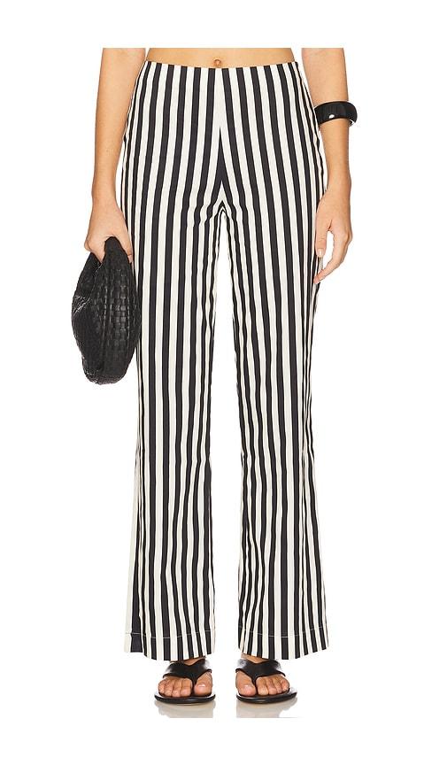 simonmiller pia poplin pant in black,white.