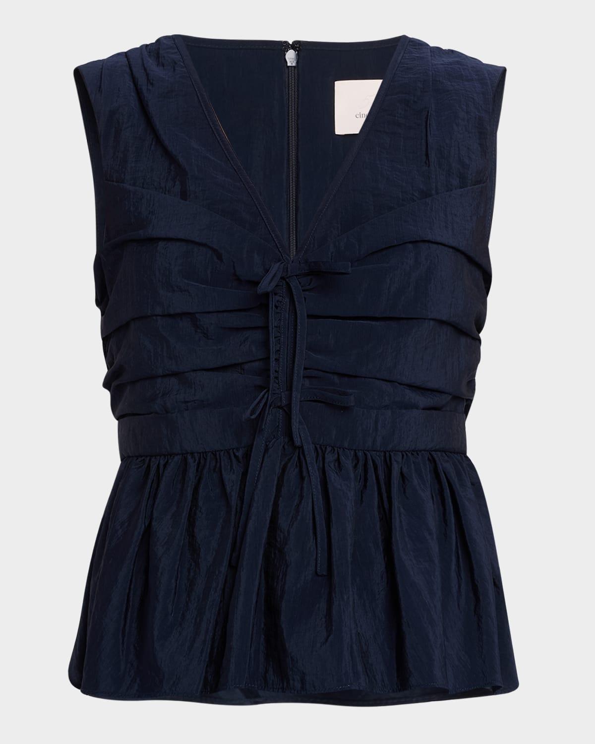 sina ruched sleeveless top