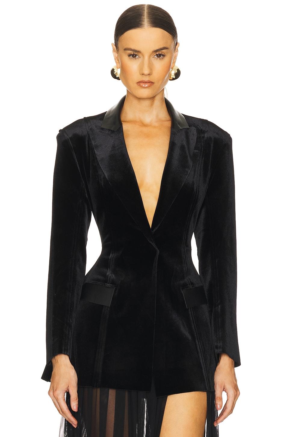 single breasted boy fit riding jacket