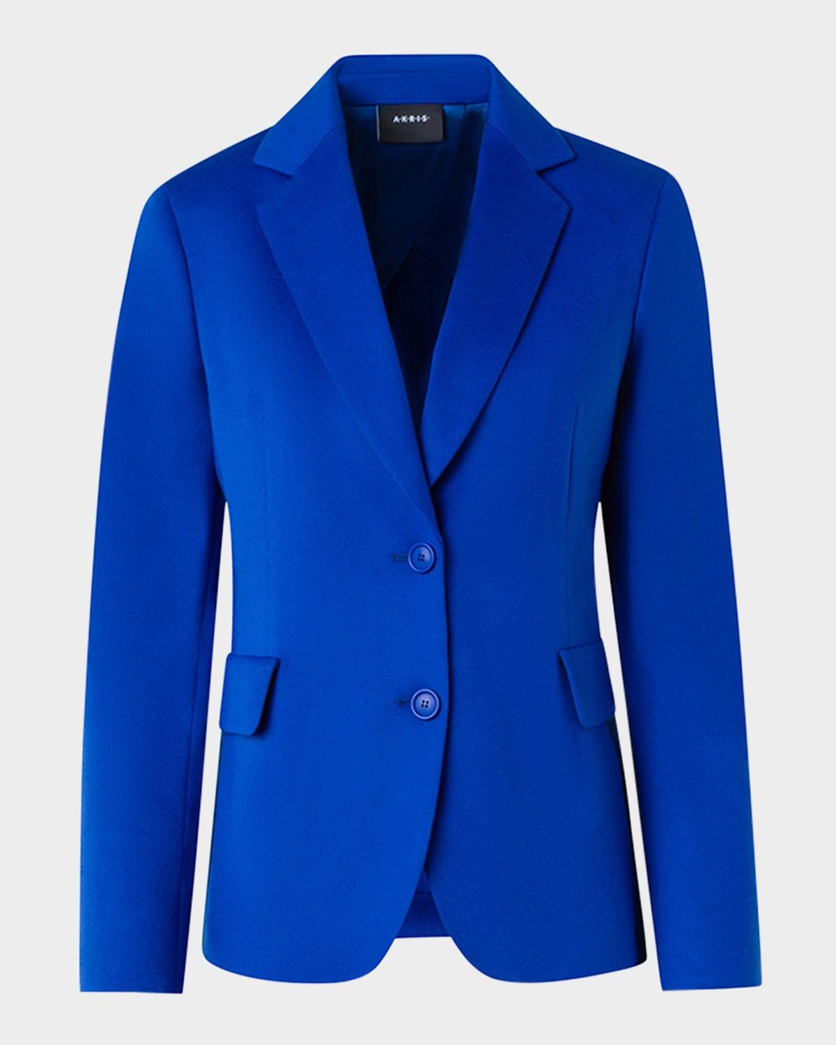 single-breasted cashmere jacket