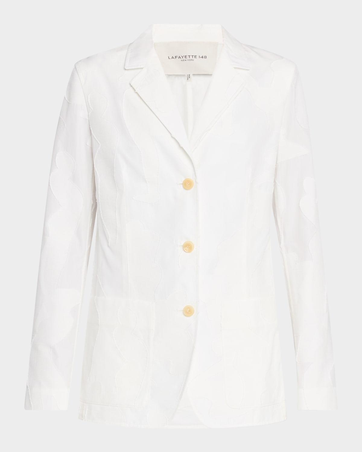 single-breasted fil coupe blazer