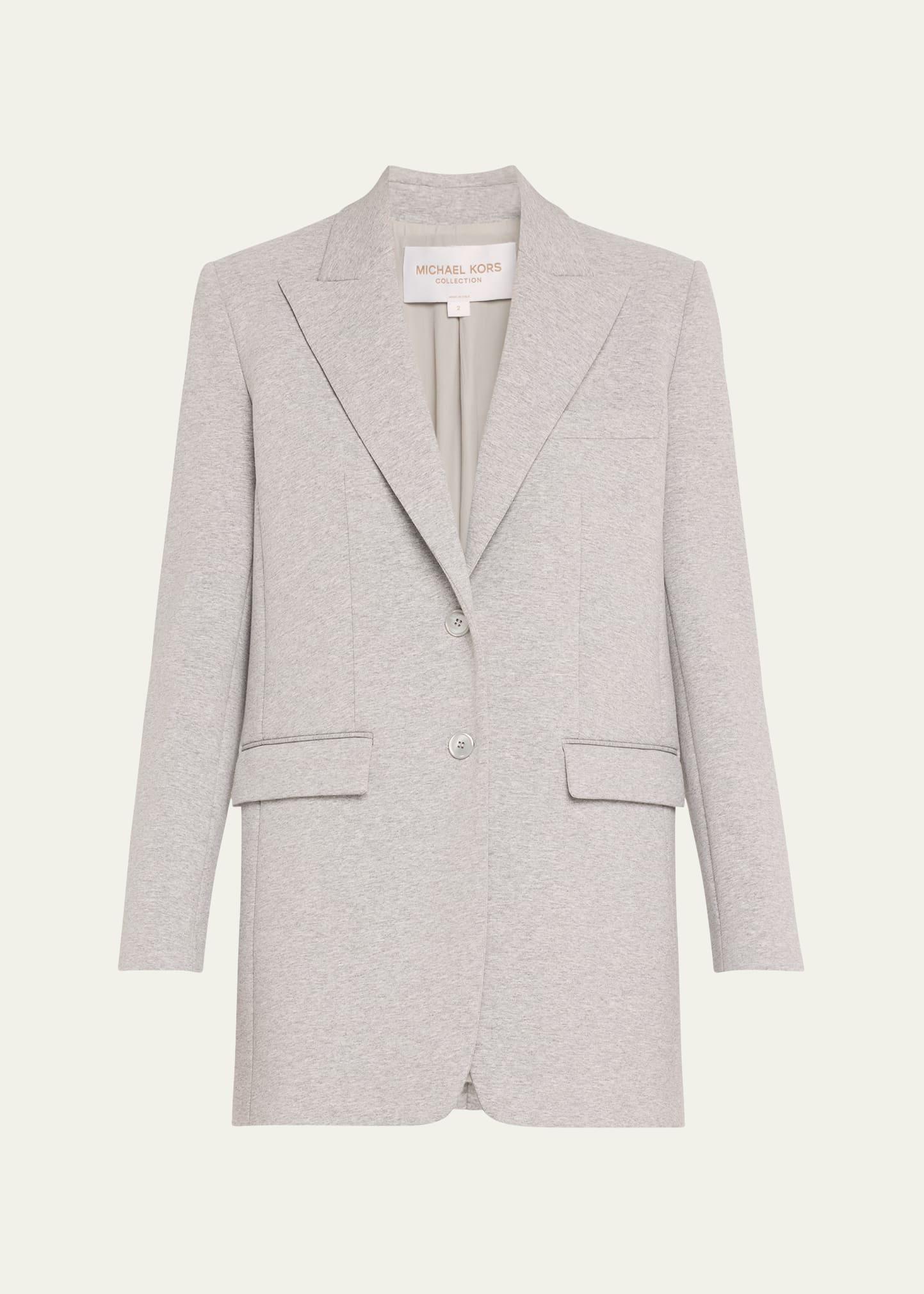 single-breasted jersey boyfriend blazer