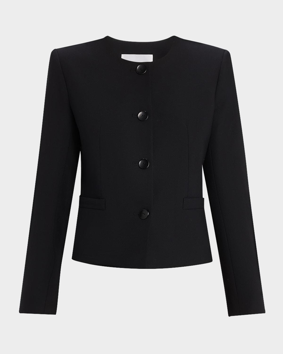 single-breasted shrunken jacket