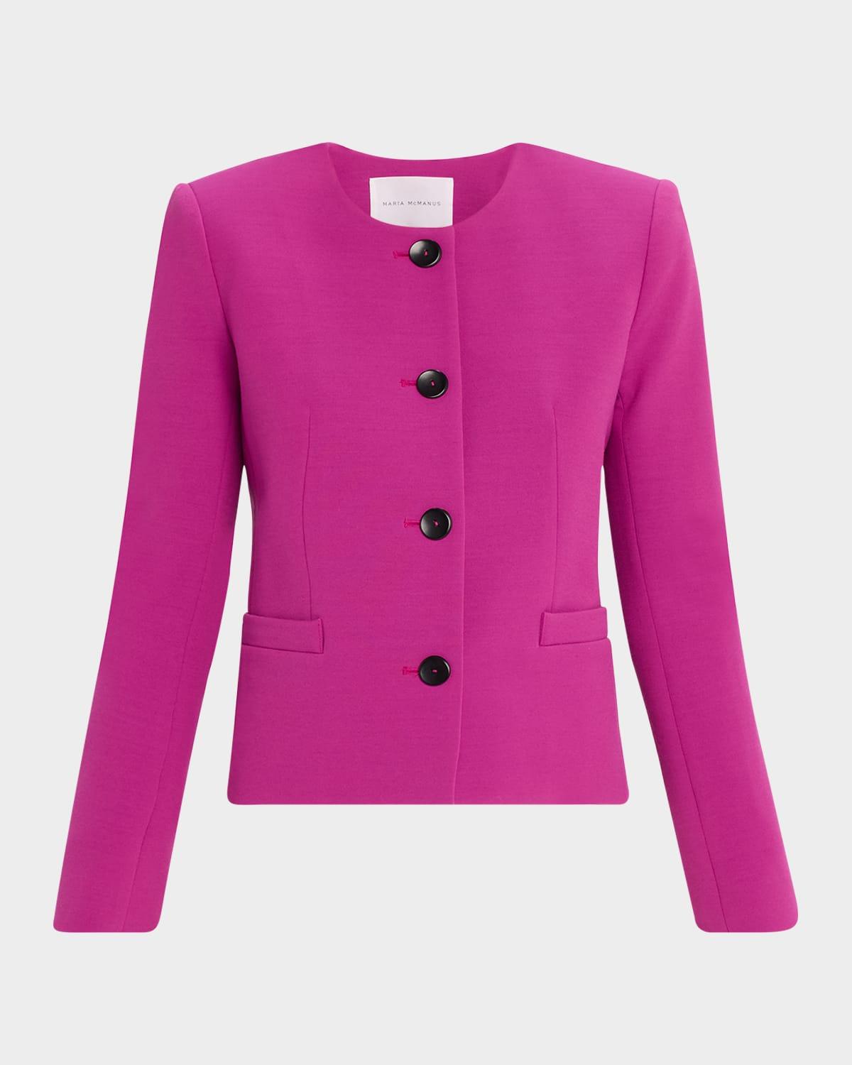 single-breasted shrunken jacket