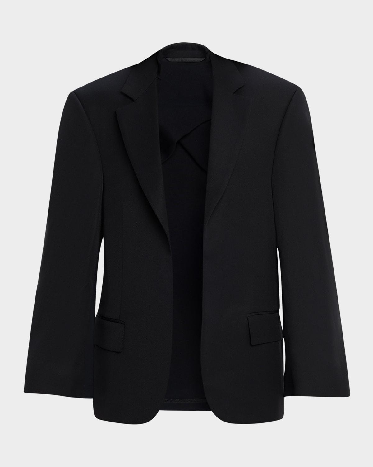 single-breasted tailored jacket