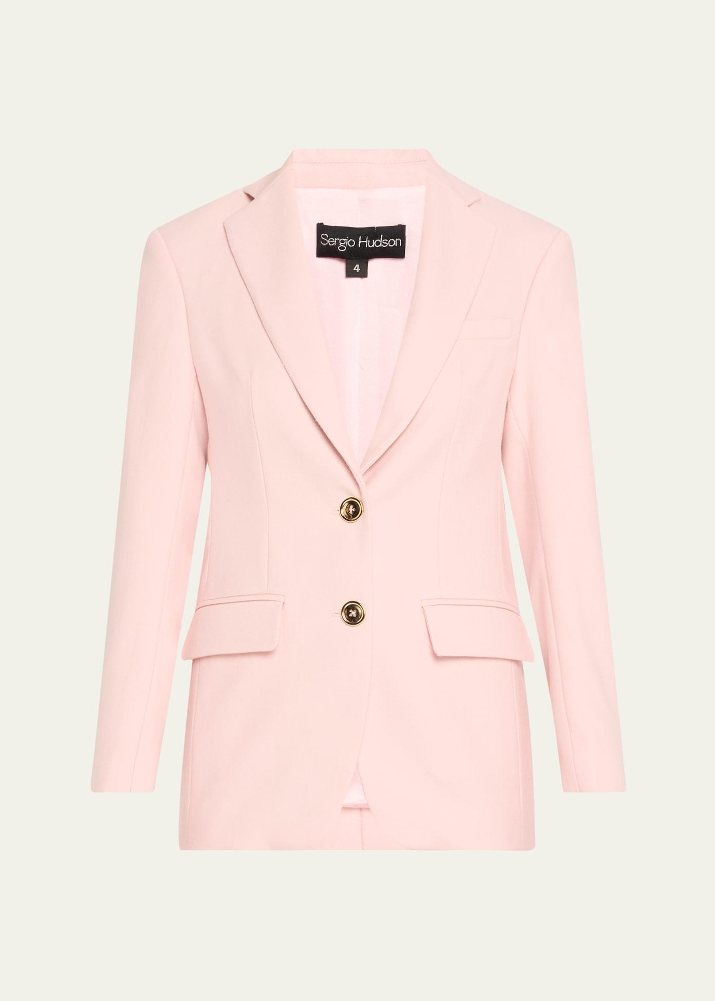 single-breasted wool blazer