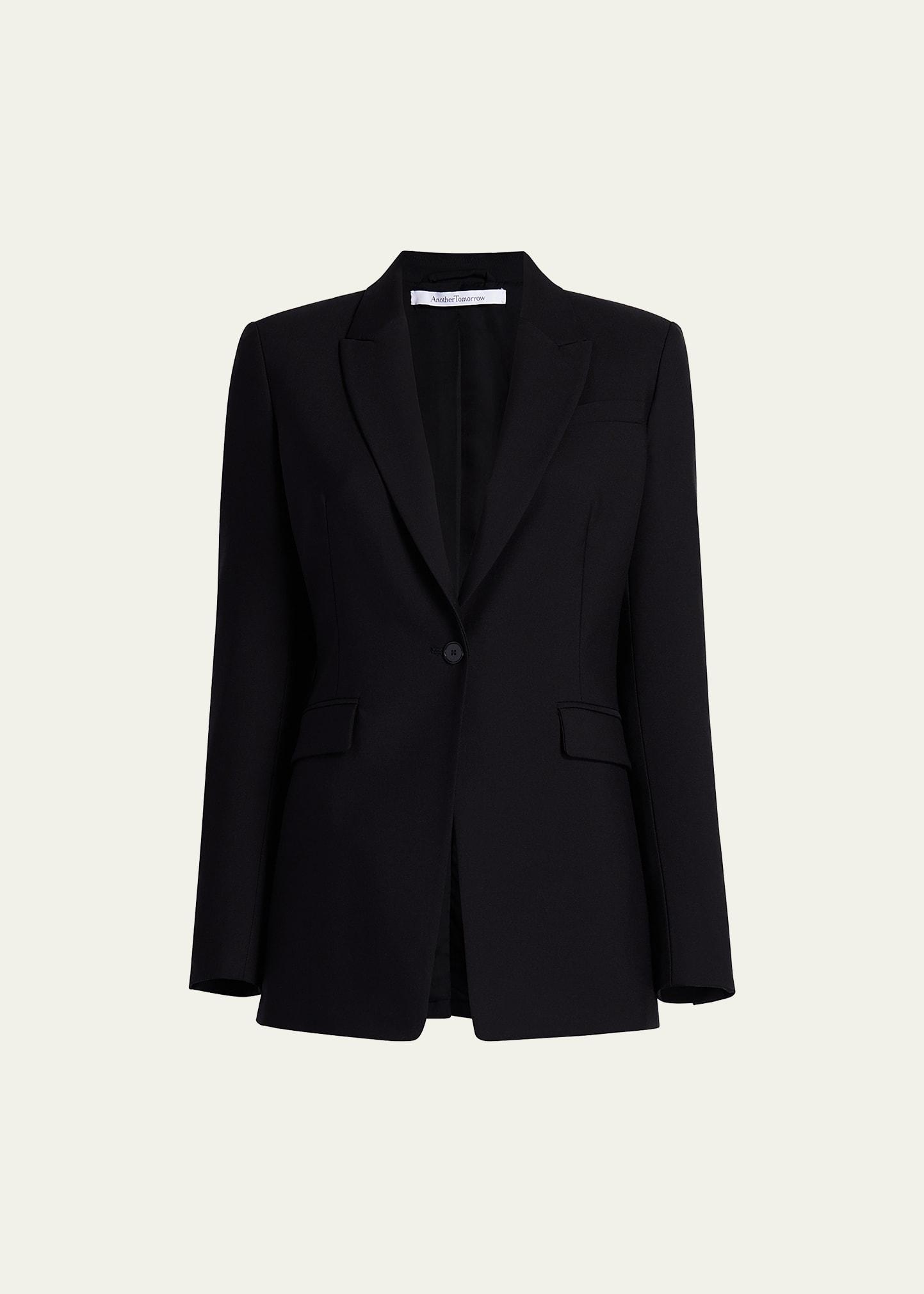 single button blazer jacket
