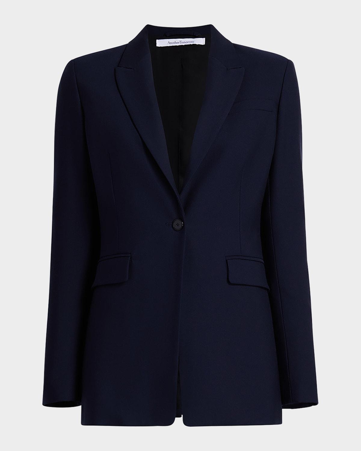 single button blazer jacket