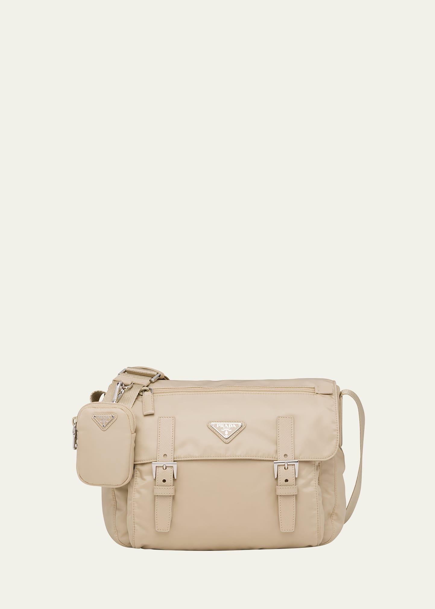 single pocket re-nylon shoulder messenger bag