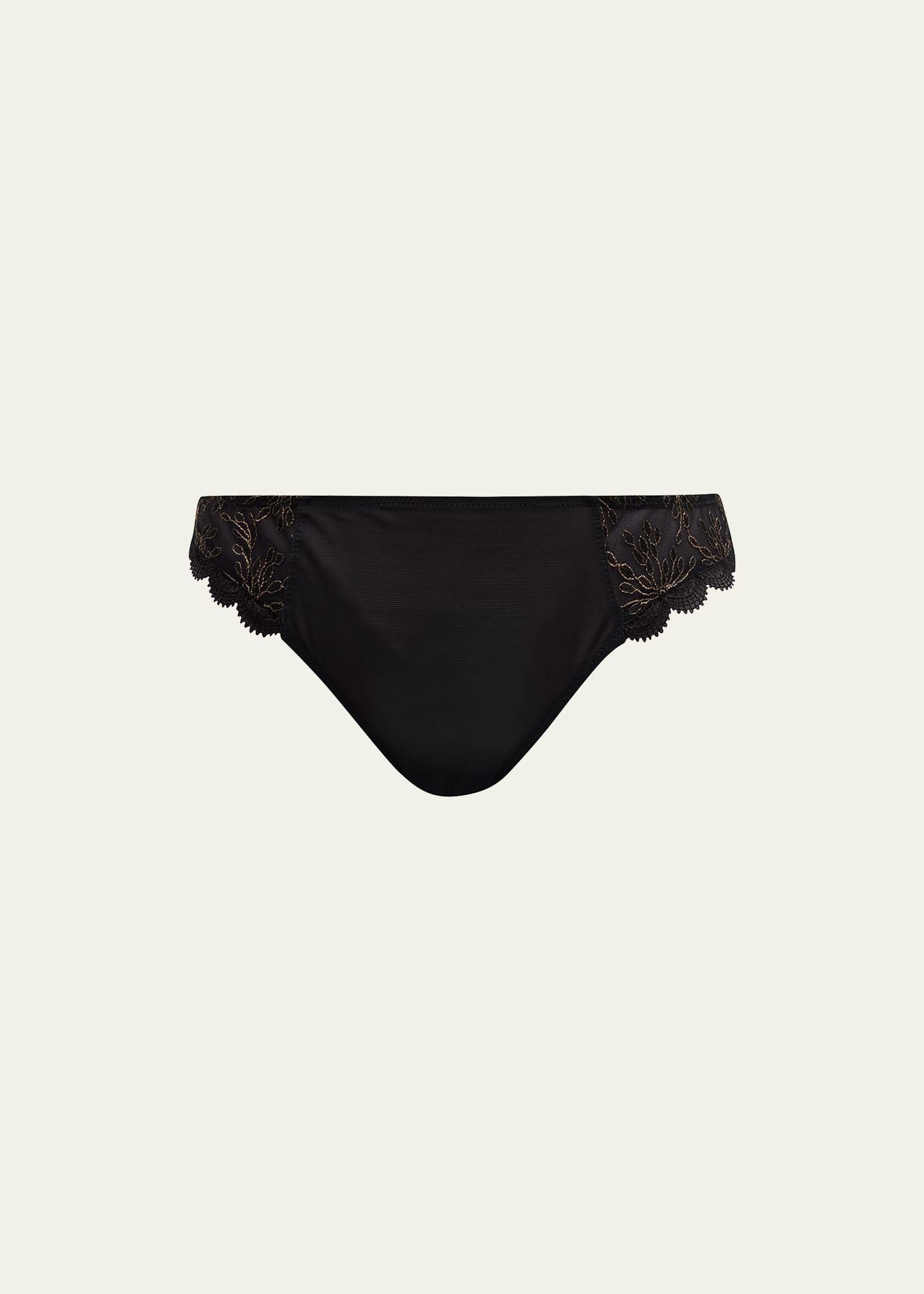singuliere embroidered tulle tanga