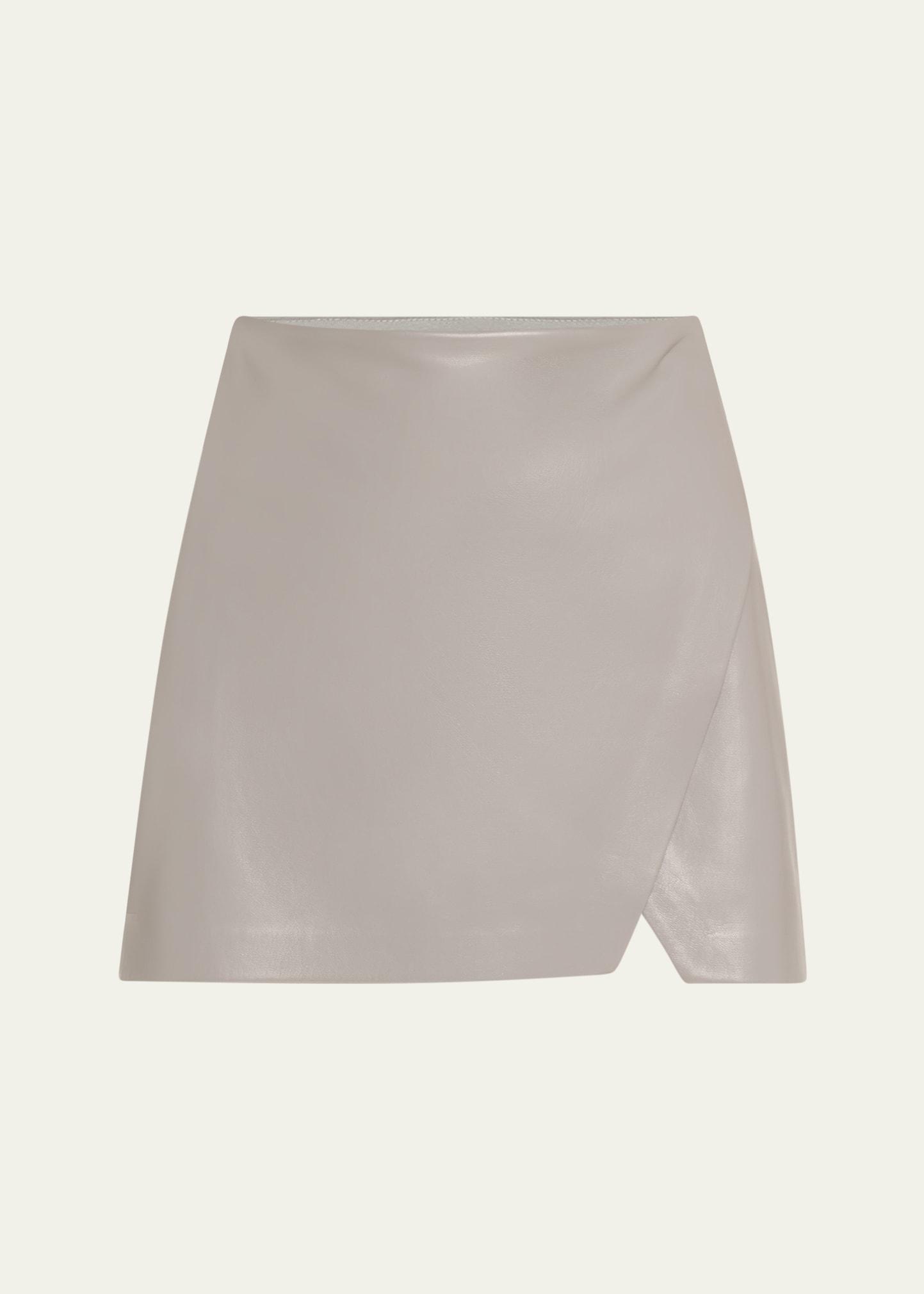 siobhan vegan leather wrap mini skirt