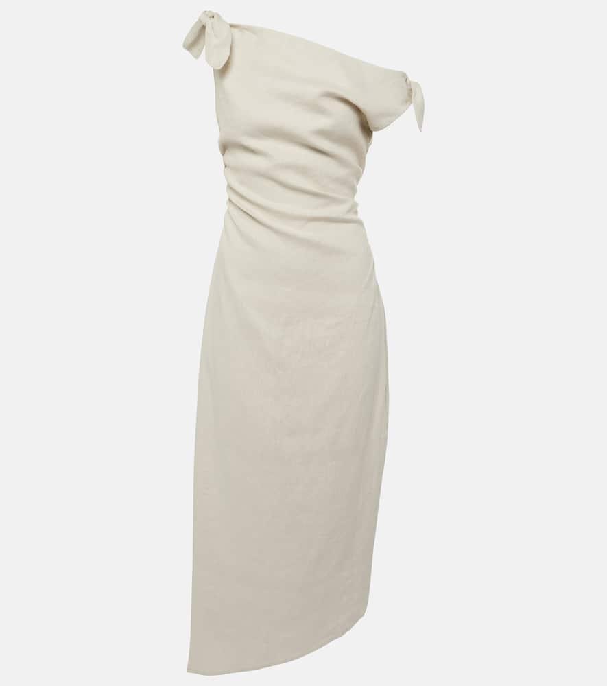 sir affogato linen midi dress