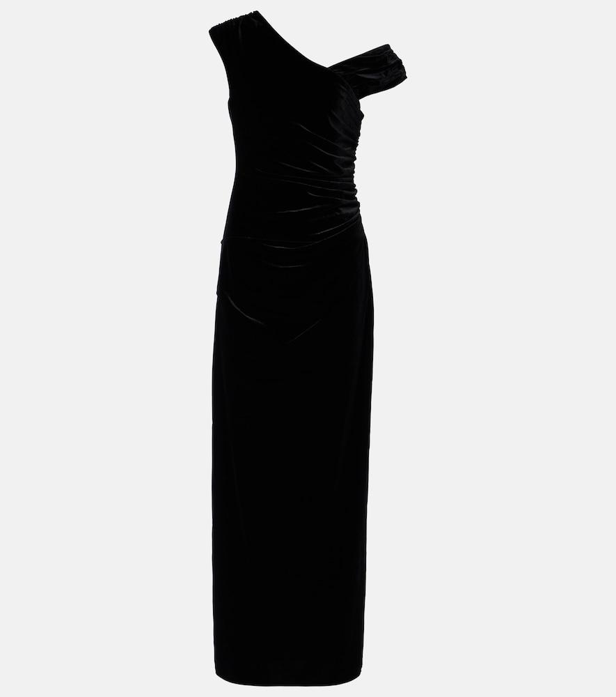 sir ettore ruched velvet gown