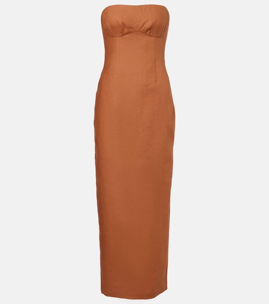 sir evalita linen maxi dress