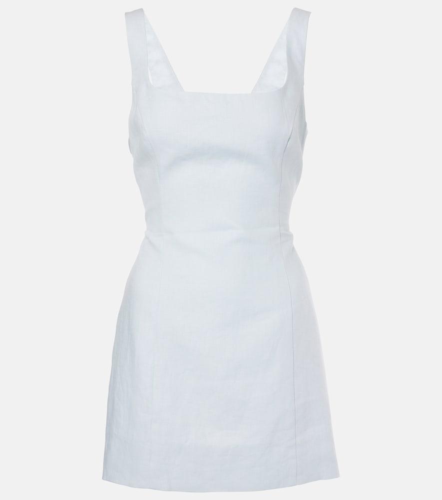 sir iris tie linen minidress