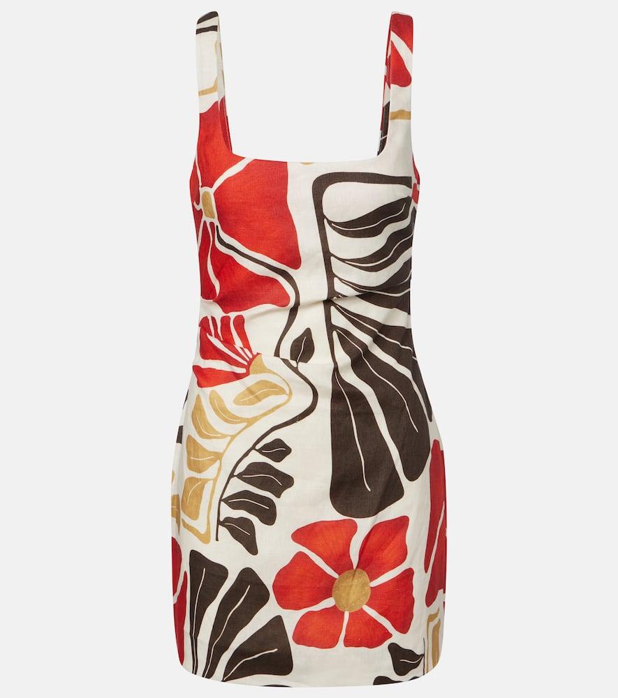 sir julietta floral linen minidress