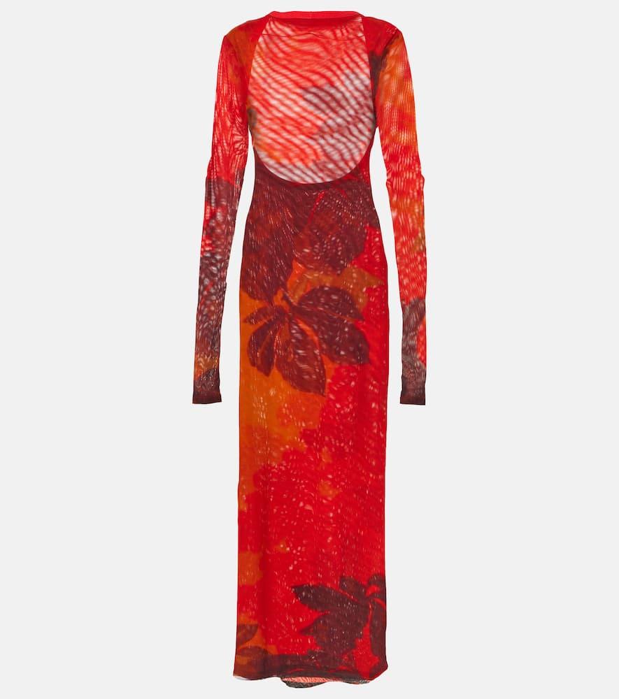 sir libertine printed cutout maxi dress