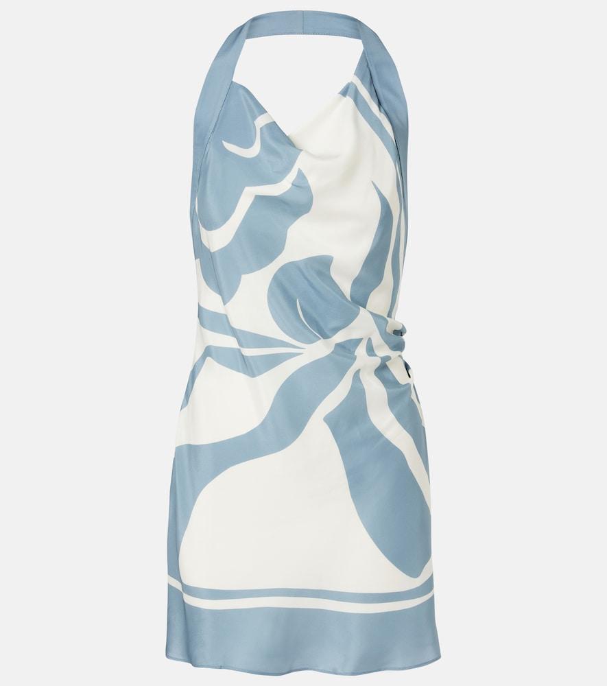 sir lilou halterneck silk minidress