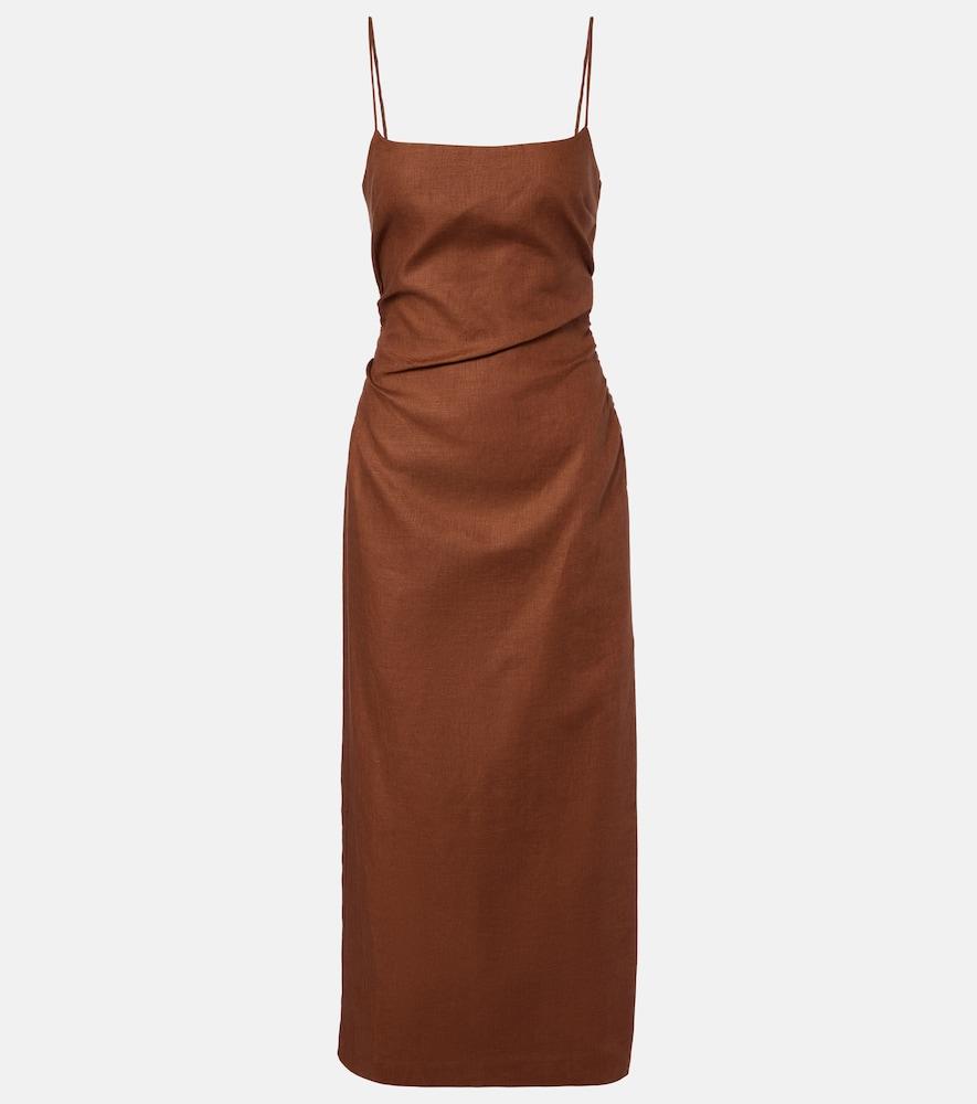 sir linen midi dress